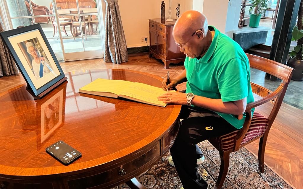 Secretary General of TOC – Filbert Bayi signing the book of condolences